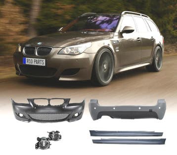 KIT CARROSSERIE BMW E61 TOURING 03-07 LOOK M5 PDC SRA + ANTI, Verzenden