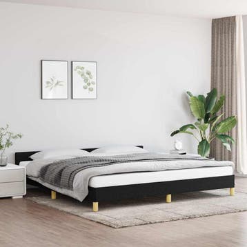 Bedframe 200x200cm - Retour deal: 25% korting!, Huis en Inrichting, Verzenden, Zwart, Tweepersoons, Zo goed als nieuw