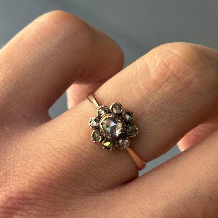 Sans prix de réserve - Bague - 9 carats Or rose - 0.82ct., Bijoux, Sacs & Beauté, Bagues