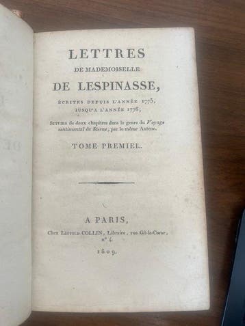 Julie de Lespinasse - Lettres de Mademoiselle de Lespinasse