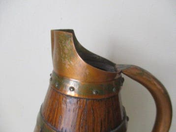 Cruche - Chêne cuivre, - cruche à cidre bretonne