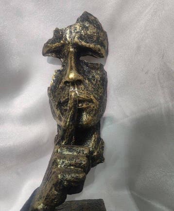 Sculpture, Silêncio - 24 cm - Résine, Composite