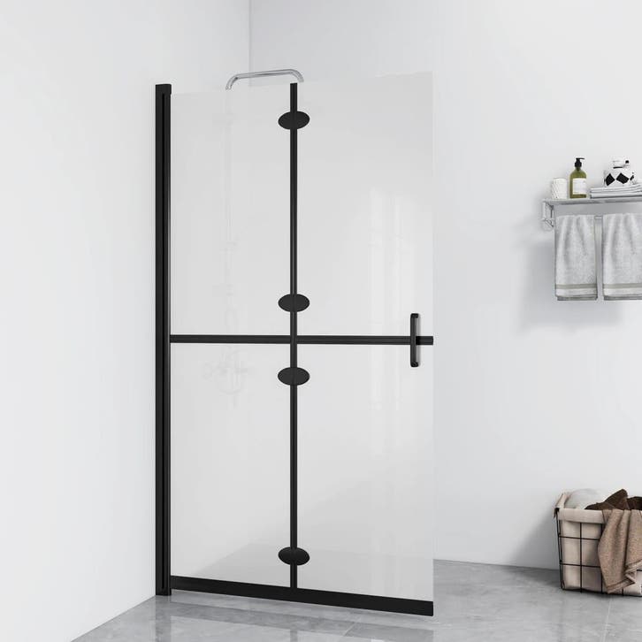 vidaXL Inloopdouchewand inklapbaar 120x190 cm ESG-glas mat, Bricolage & Construction, Sanitaire, Envoi