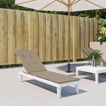 vidaXL Terrasstoelkussen (75+105)x50x4 cm taupe, Verzenden