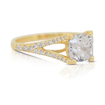 Ring - 18 karaat Geel goud - 1.77ct. tw. Diamant