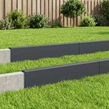 vidaXL Afdekprofiel voor tuinranden 10 st 100 x 6 x 15 cm, Verzenden, Nieuw