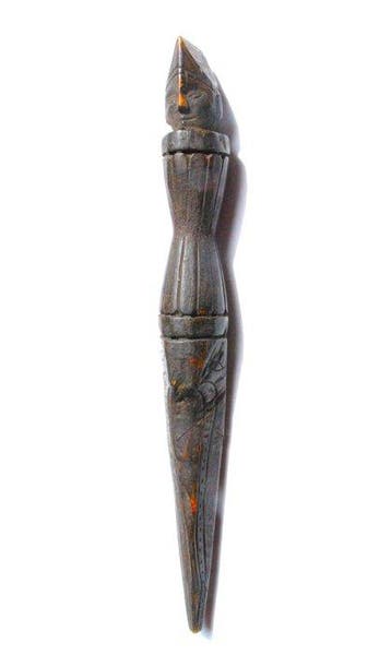elegante eenvoudige Phurba met 2 koppen sjamaan 32 cm