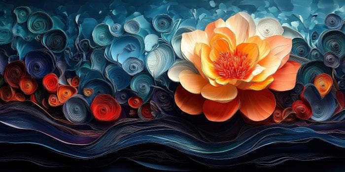 CoCo - Flowing Petals - XXL, Antiquités & Art, Art | Objets design