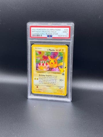 Pokémon - 1 Graded card - Pikachu 24 Foil, Promo card - PSA