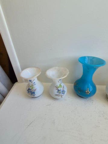 Vase (6) - Opaline, Antiek en Kunst, Antiek | Glaswerk en Kristal