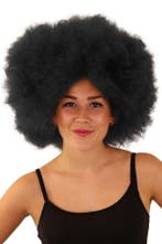 Pruik Afro Zwart Disco Carnaval Afrokapsel Seventies, Ophalen of Verzenden, Nieuw