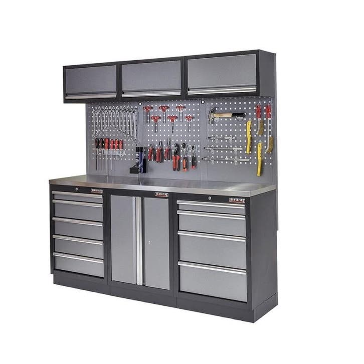 Werkbank set met gereedschapswand, werkplaatsinrichting,, Bricolage & Construction, Établis, Enlèvement ou Envoi