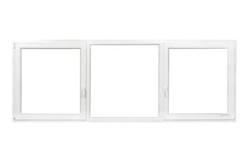PVC vast-draaikiep-vast b300xh100 cm Wit intrek, Ophalen of Verzenden, Gevelraam of Ruit