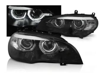 Xenon koplampen AngelEyes DRL Black geschikt voor BMW X5 E70, Verzenden