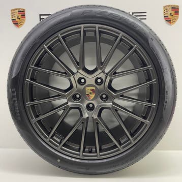 Porsche Cayenne E3 (I+II) 21 RS Spyder Titanium met banden, Ophalen, Banden en Velgen