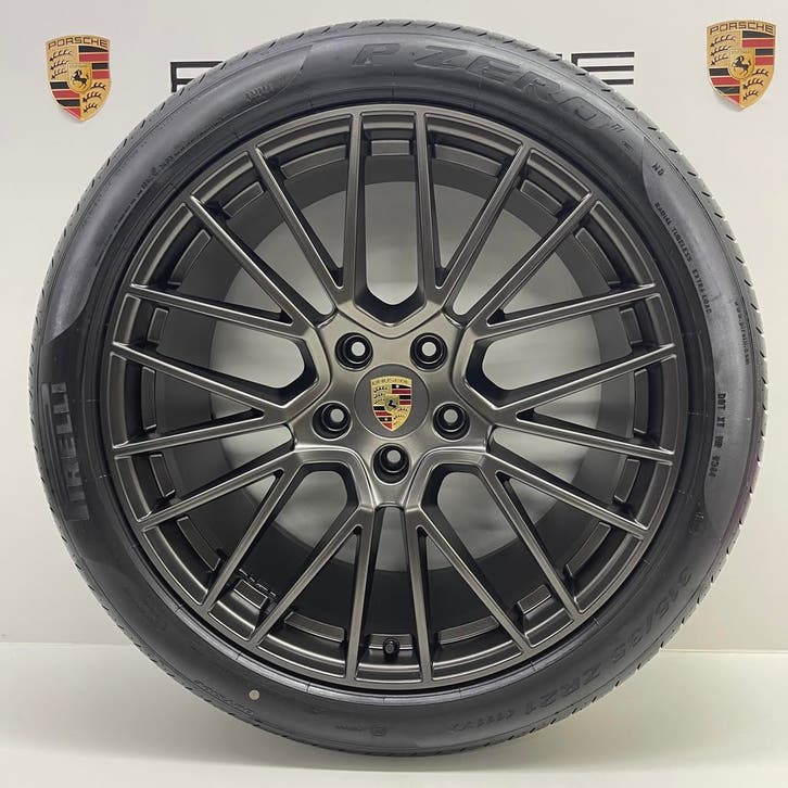 Porsche Cayenne E3 (I+II) 21 RS Spyder Titanium met banden, Autos : Pièces & Accessoires, Pneus & Jantes, Enlèvement