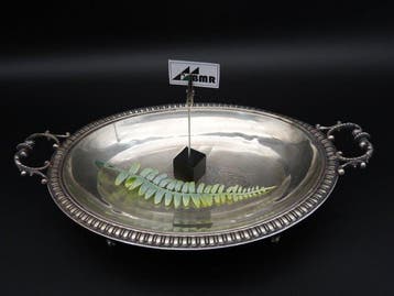 Schotel - .800 zilver - serveerschaal, Antiek en Kunst