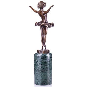 Figuur - Art Deco Bronzefigur Ballerina nach F.Preiss 32CM -