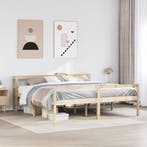 vidaXL Seniorenbed met hoofdbord massief grenenhout 200x200, Verzenden, Nieuw
