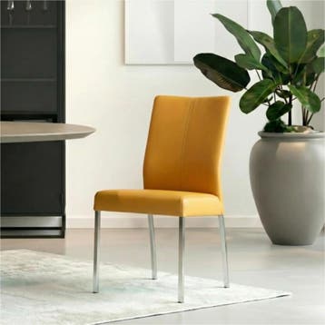 Leren eetkamerstoel Comfort - Toledo Leem (geel/bruin) -, Overige kleuren, Nieuw, Leer, Ophalen of Verzenden