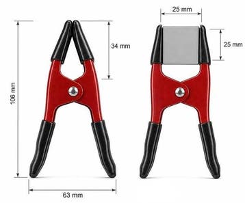 Zeilklem 10cm rood met beschermdoppen, Verzenden, Nieuw