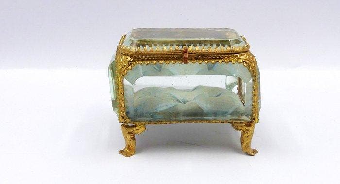 Sieradendoos - Glas, brons of messing - Napoléon III, Antiquités & Art, Antiquités | Autres Antiquités