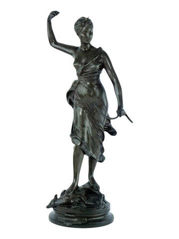 A. Levasseur - Beeld, Diane Chasseresse - 54 cm - Brons