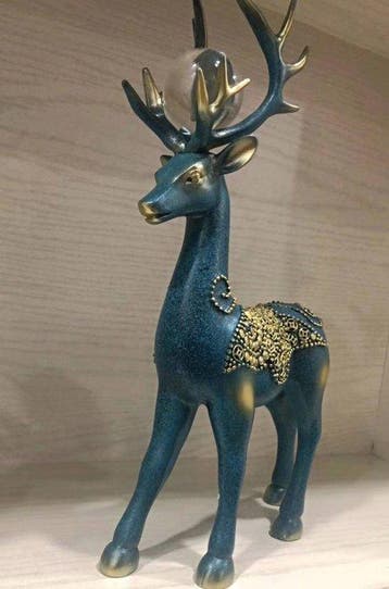 Figuur - Set van twee herten beeldjes (2) - Hars