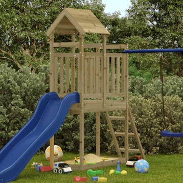 vidaXL Speelhuis 53x110x214 cm geïmpregneerd grenenhout, Verzenden, Nieuw