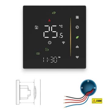Wifi Inbouw Thermostaat met Touchscreen voor C.V. Installati, Verzenden