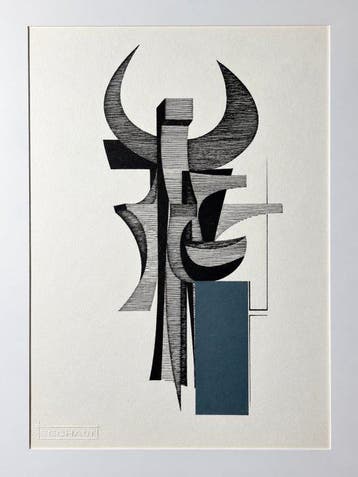 Eugène Eechaut (1928-2019) - Abstract ink composition