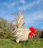 Figurine - Levensechte Haan - métal, Antiquités & Art