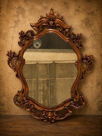 Spiegel - Hout, Plastic, Glas - wandspiegel