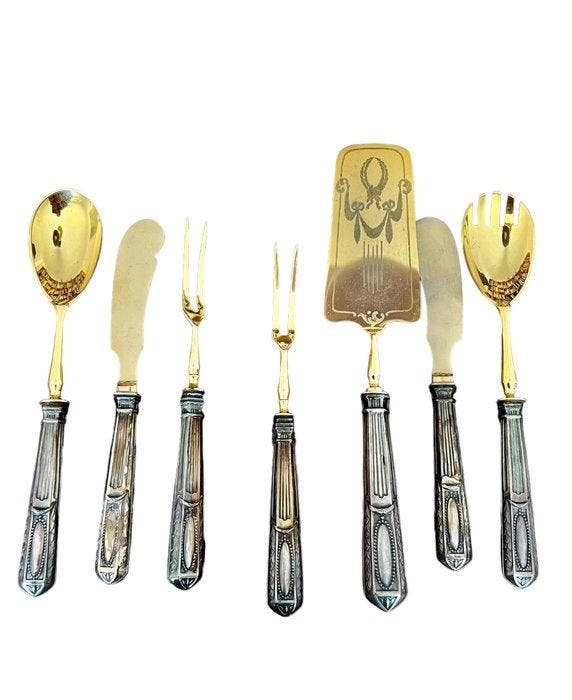 Service à pâtisserie/gâteau (7) - Argent, Métal, Antiek en Kunst, Antiek | Zilver en Goud