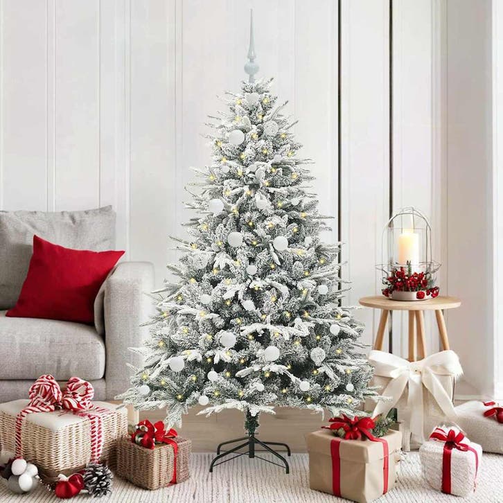 vidaXL Kunstmatige Voorverlichte Kerstboom met Ballenset, Diversen, Kerst, Nieuw, Verzenden