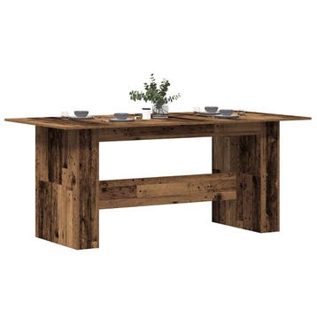 vidaXL Eettafel 180x90x76 cm bewerkt hout oud houtkleurig, Verzenden