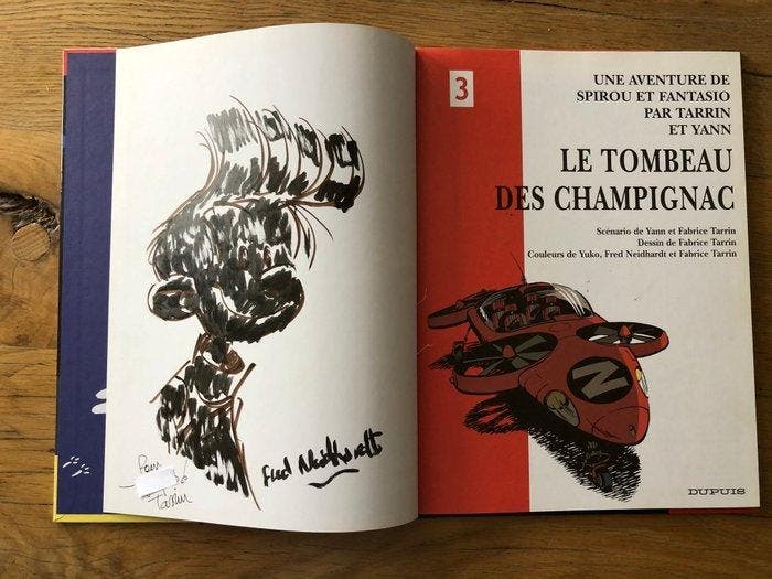 Spirou et Fantasio T3 - Le Tombeau des Champignac + dédicace, Livres, BD