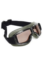 Goggles Motorbril Skibril Bril Groen Montuur Bruine Glazen L, Ophalen of Verzenden, Nieuw