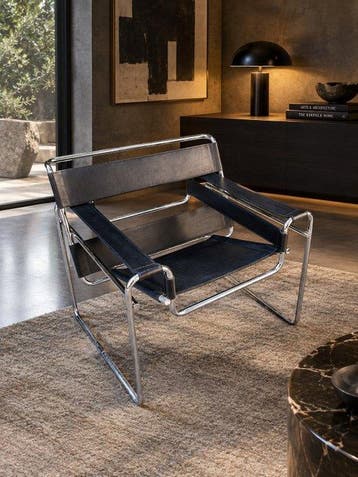 Knoll - Marcel Breuer - Fauteuil - B3 Wassily - Métal, Cuir