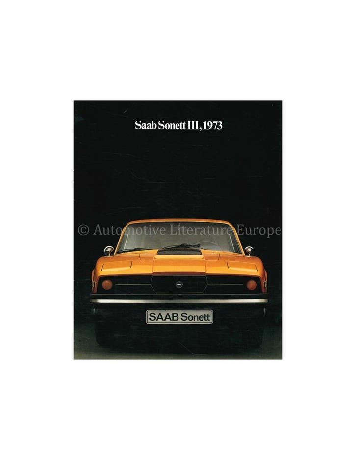 1973 SAAB SONETT BROCHURE ENGELS (USA), Livres, Autos | Brochures & Magazines