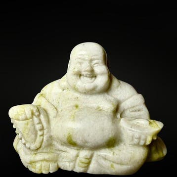 Boeddha en Jade Lemon XL - premium Gravure - Hoogte: 110 mm