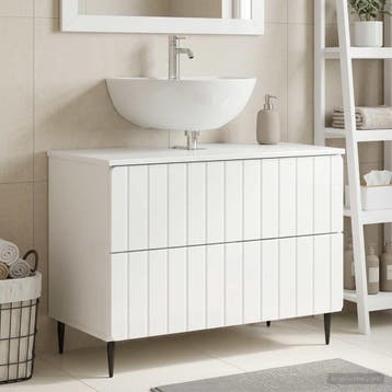 vidaXL Wastafel kabinet voor de badkamer ZWOLLE Hoogglans, Verzenden, Nieuw