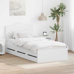 vidaXL Bedframe met lade met hoofdeinde Wit 90 x 190 cm, Verzenden