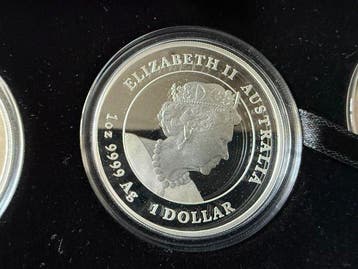 Australië. 1 Dollar 2021 Year of the Ox, 3x1 Oz