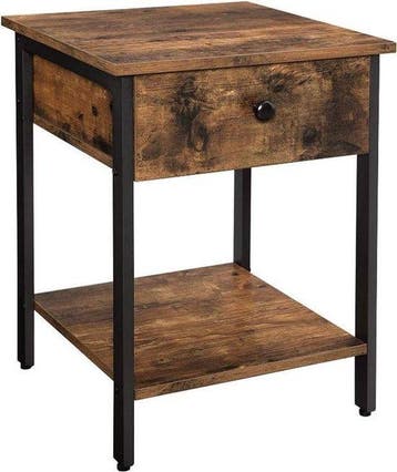 2dekans | MIRA Home - Bijzettafel - Nachtkastje - Bruin -, Ophalen of Verzenden, Nieuw