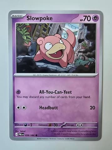 SLOWPOKE (PITCH BLACK 029/084) (TRADING CARD), Gebruikt