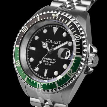 Ublast - Diver 30 ATM - UB3D4411BGN - Jubilee Straps - Homme, Nieuw