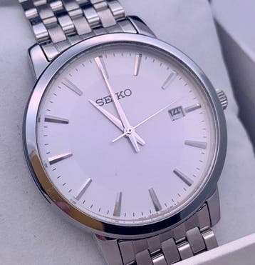 Seiko - Classic Quartz - Zonder minimumprijs - White Dial