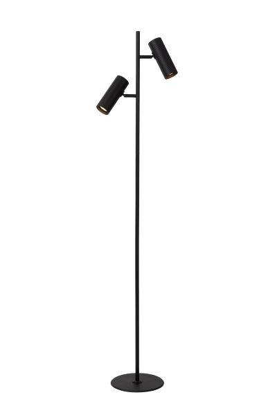 Lucide CLUBS - Vloerlamp - 2xGU10 - Zwart -, Huis en Inrichting, Lampen | Vloerlampen, Nieuw, Verzenden