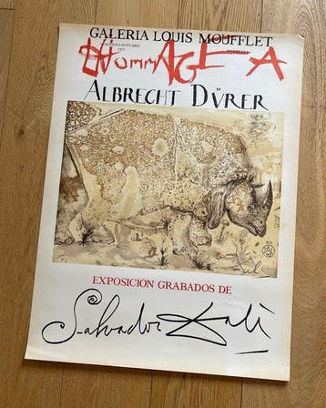 Salvador Dali - Salvador Dalí - Hommage a Albrecht Dürer -, Antiek en Kunst